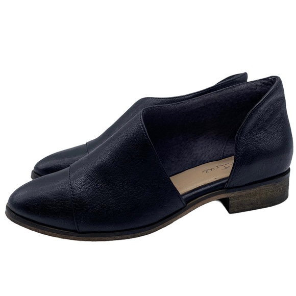 Diba True Loafer No Way Out Women's Black Leather D'Orsay Cut Out Casual 6.5 - Picture 11 of 11